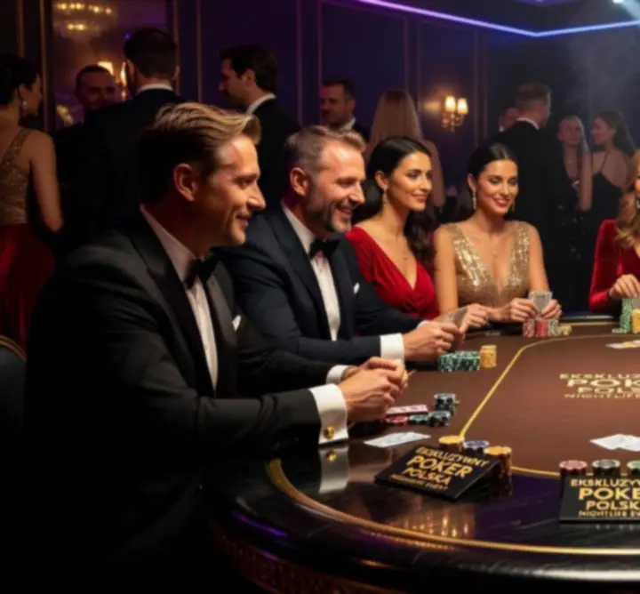 Ekskluzywny stół pokerowy na mobilnym wydarzeniu