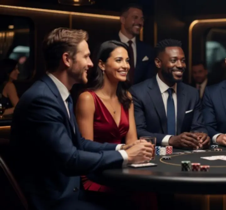 Zadowoleni klienci podczas mobilnego eventu casino Play Event Mobile