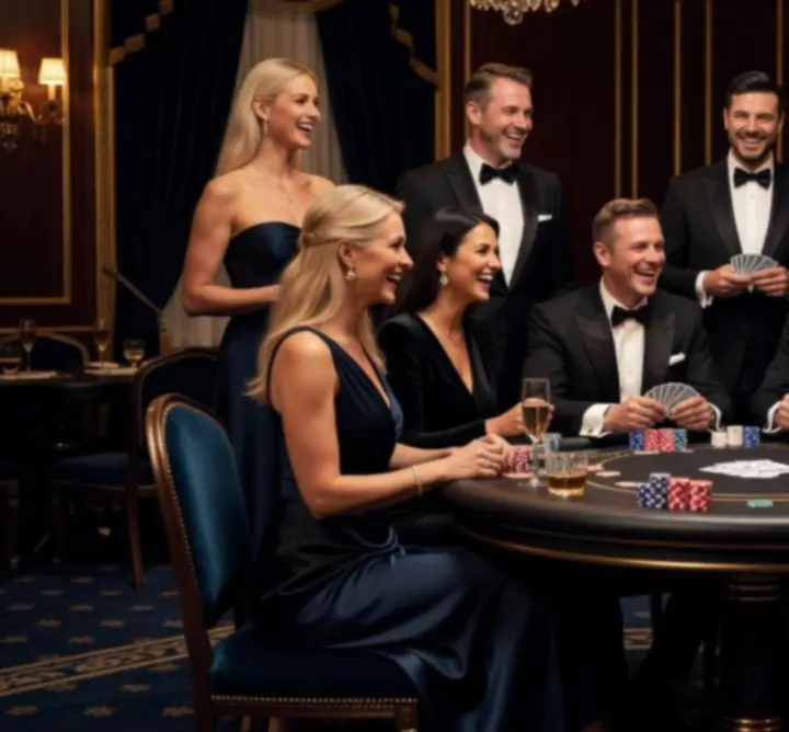 Firmowa zabawa w stylu black tie z mobilnym kasynem
