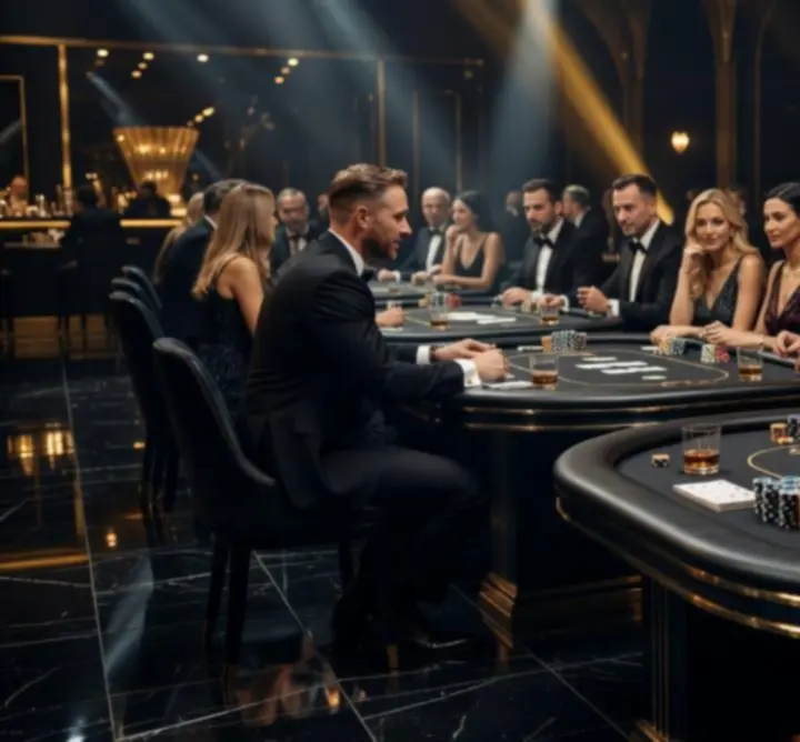 Elegancki mobilny wieczór pokerowy na evencie firmowym